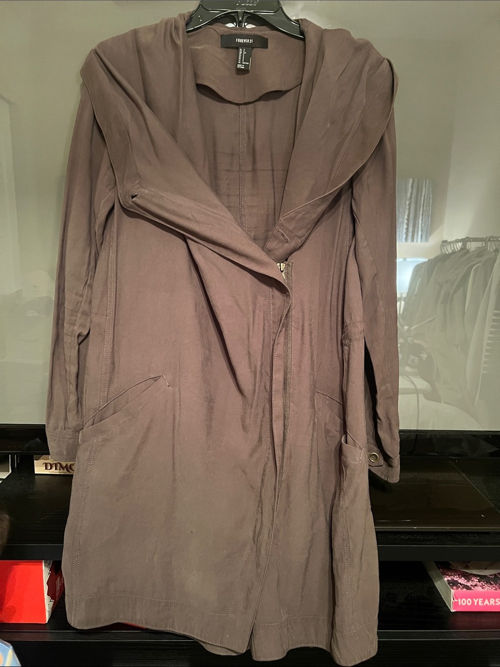 Forever 21 Olive Hooded Jacket